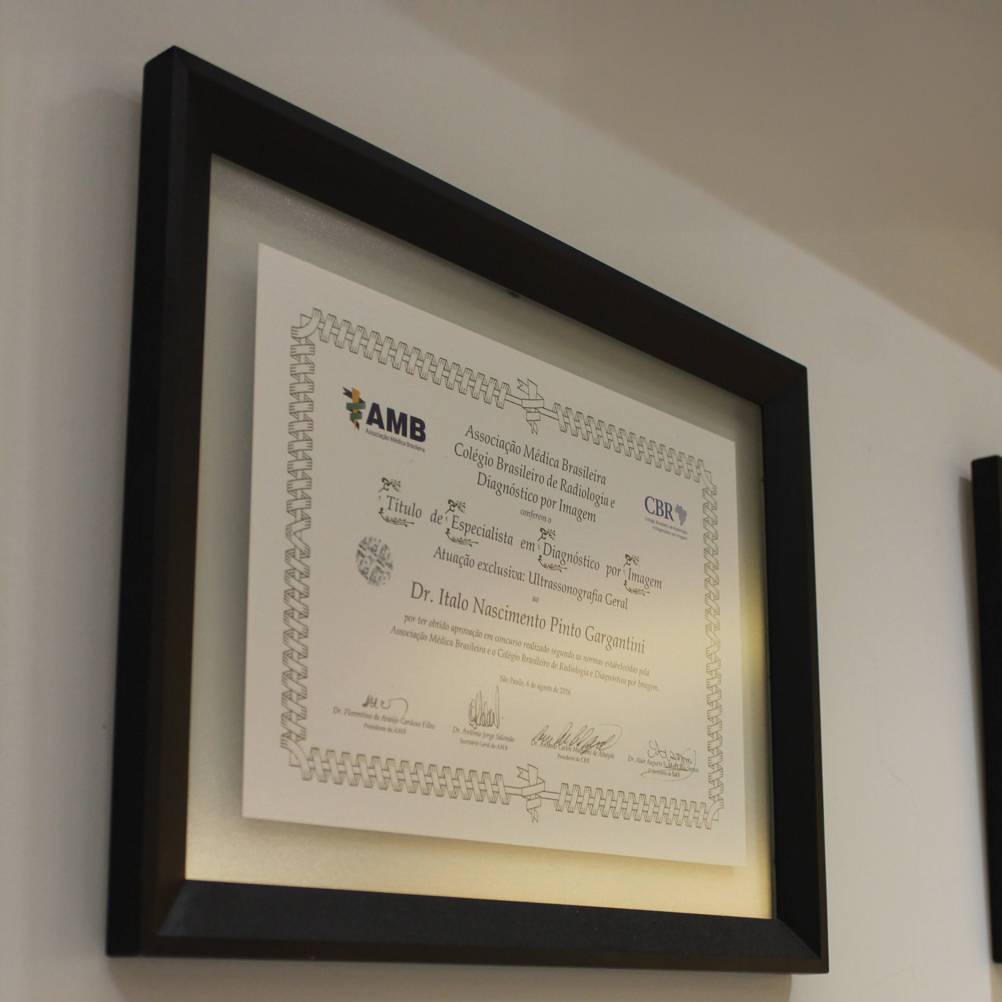 Diploma de Especialista em Diagnóstico por Imagem